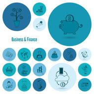 business and finance icon set N312