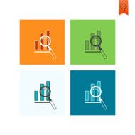 Magnifying Glass with Bar Chart N8