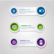 Abstract Modern digital template vector banner infographics N3