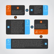 Abstract modern dark infographics options