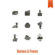 business and finance icon set N316