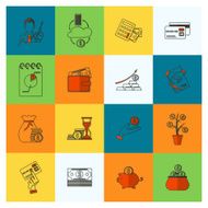 business and finance icon set N317