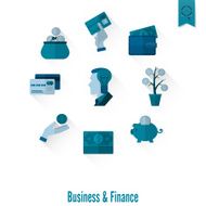 business and finance icon set N325