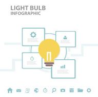 Light bulb infographic presentation template