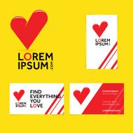 Icon design element with business card