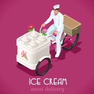 Icecream Man People Isometric