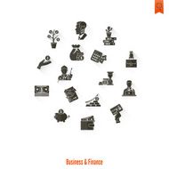 business and finance icon set N326