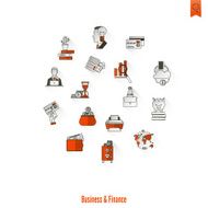 business and finance icon set N330