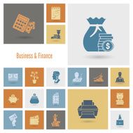 business and finance icon set N335