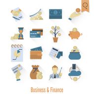 business and finance icon set N340