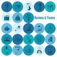 business and finance icon set N345