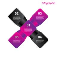 Infographic design template with paper tags N27