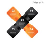 Infographic design template with paper tags N28