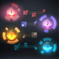 Infographics circles with descriptions