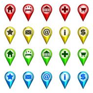 destination icon navigation collection vector