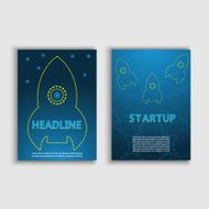 Starting a new business project infographics rocket vector N3