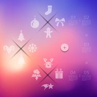 Christmas infographic with unfocused background N27