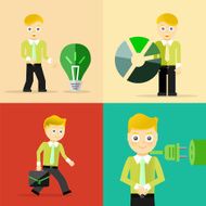 Set of businessman pose character concepts N30