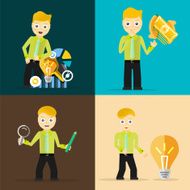 Set of businessman pose character concepts N31