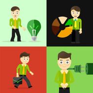 Set of businessman pose character concepts N32