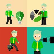 Set of businessman pose character concepts N34