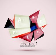 Geometric shapes with sample text Abstract template N4