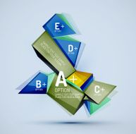 Geometric shapes with sample text Abstract template N5
