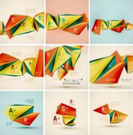 Geometric shapes in the air Vector abstract background N10