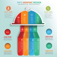 Food info graphic design clean vector