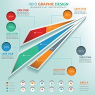 Rocket Info graphic design clean vector N2