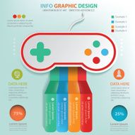 Game info graphic design clean vector