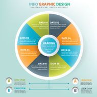 Circle info graphic design clean vector