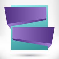 Blank empty origami design element Banner background