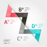 Modern infographics arrow origami style banner