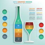 Drink info graphic clean vector
