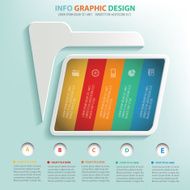 Folder info graphic clean vector