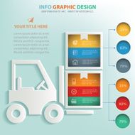 Shipping and cargo info graphic clean vector N2
