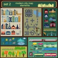 Modern city map elements for generating your own infographics N5