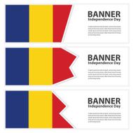 romania Flag banners collection independence day N2