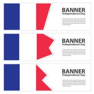 france Flag banners collection independence day N2