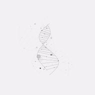 DNA sign on the gray background