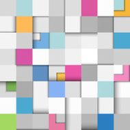 Squares flat background