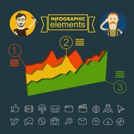 Business infographic elements illustration