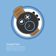 wearable wristwatch template vector illustration eps10
