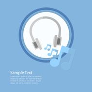 earphone icon template vector illustration eps10