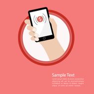 Mobile phone flat template vector eps10