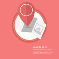 Map point flat template vector illustration eps10