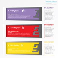 Infographics Elements papers colorful trim