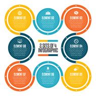 Two Sets of Four Infographic N2