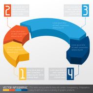 Template business infographic with arrow 3d design